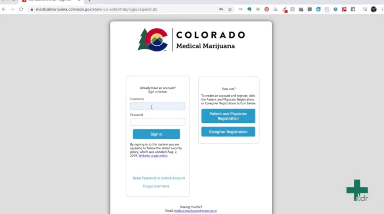 medical marijuana card online application
